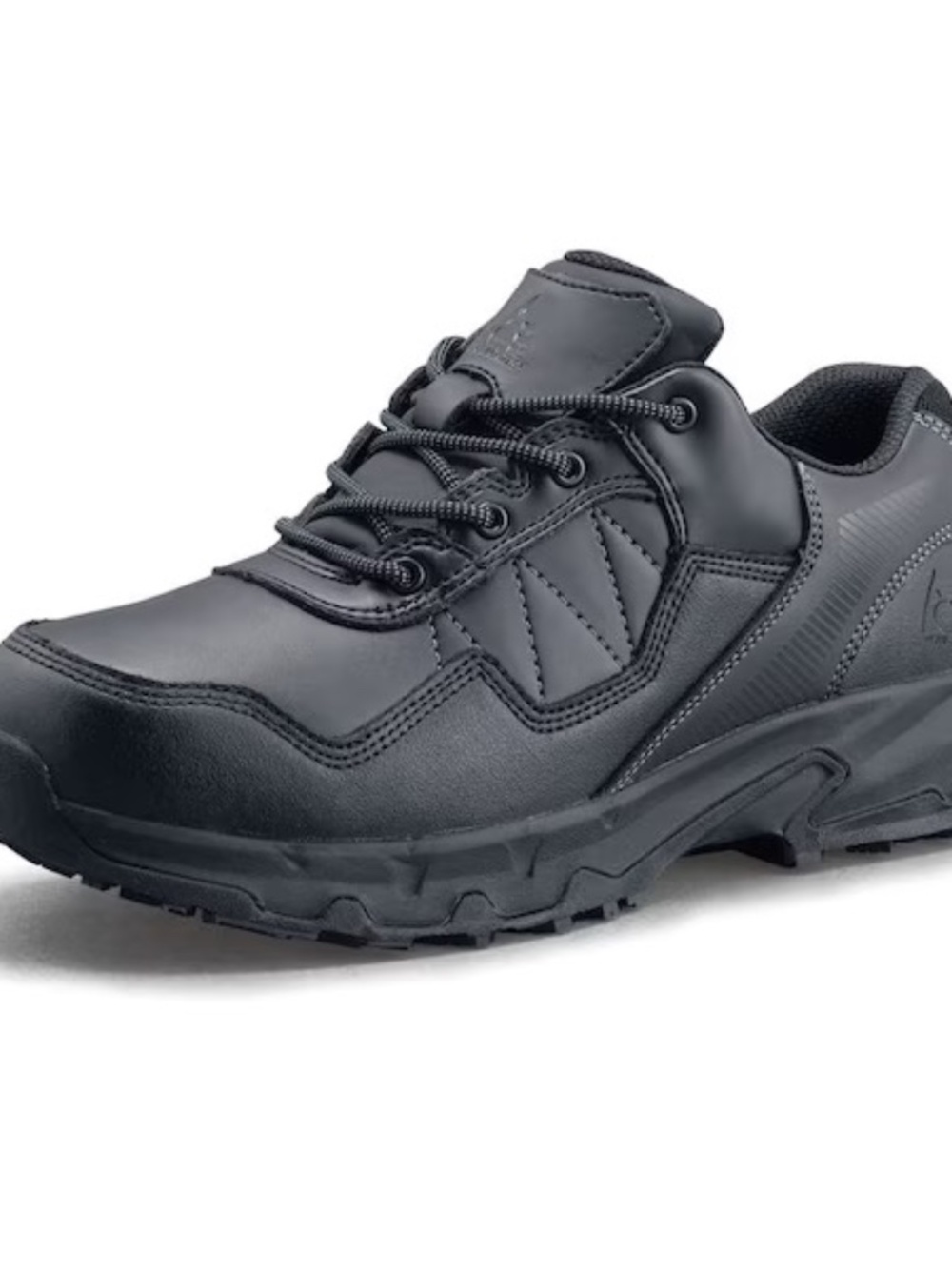 Shoes for Crews Piston Black Leather Slip Resistant Work Shoes